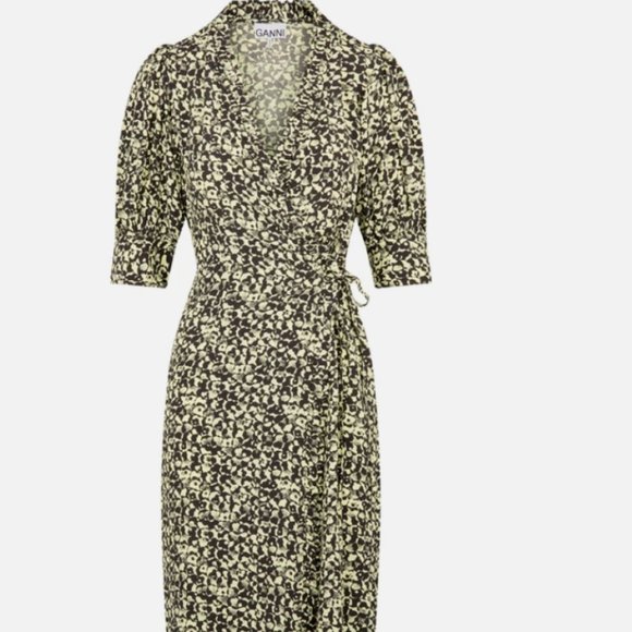GANNI floral wrap midi dress - Picture 5 of 6
